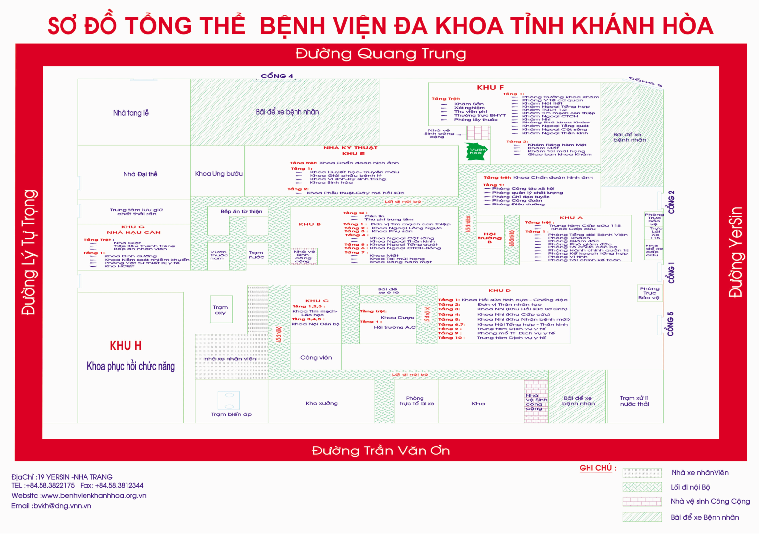 Vị trí bệnh viện Đa khoa tỉnh Khánh Hòa 
