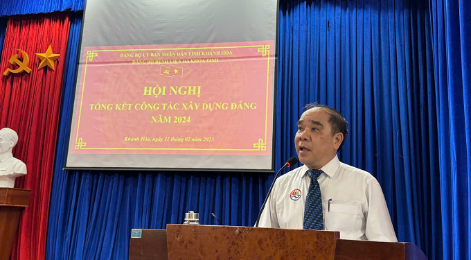 Đảng ủy Bệnh viện Đa khoa tỉnh Khánh Hòa tổng kết công tác xây dựng Đảng năm 2024 và sinh hoạt toàn Đảng bộ lần I năm 2025