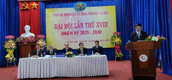 Đại hội Đại biểu Đảng bộ Bệnh viện Đa khoa tỉnh Khánh Hòa lần thứ XVIII, nhiệm kỳ 2025-2030 với phương châm “Dân chủ – Đoàn kết – Trí tuệ – Đổi mới”