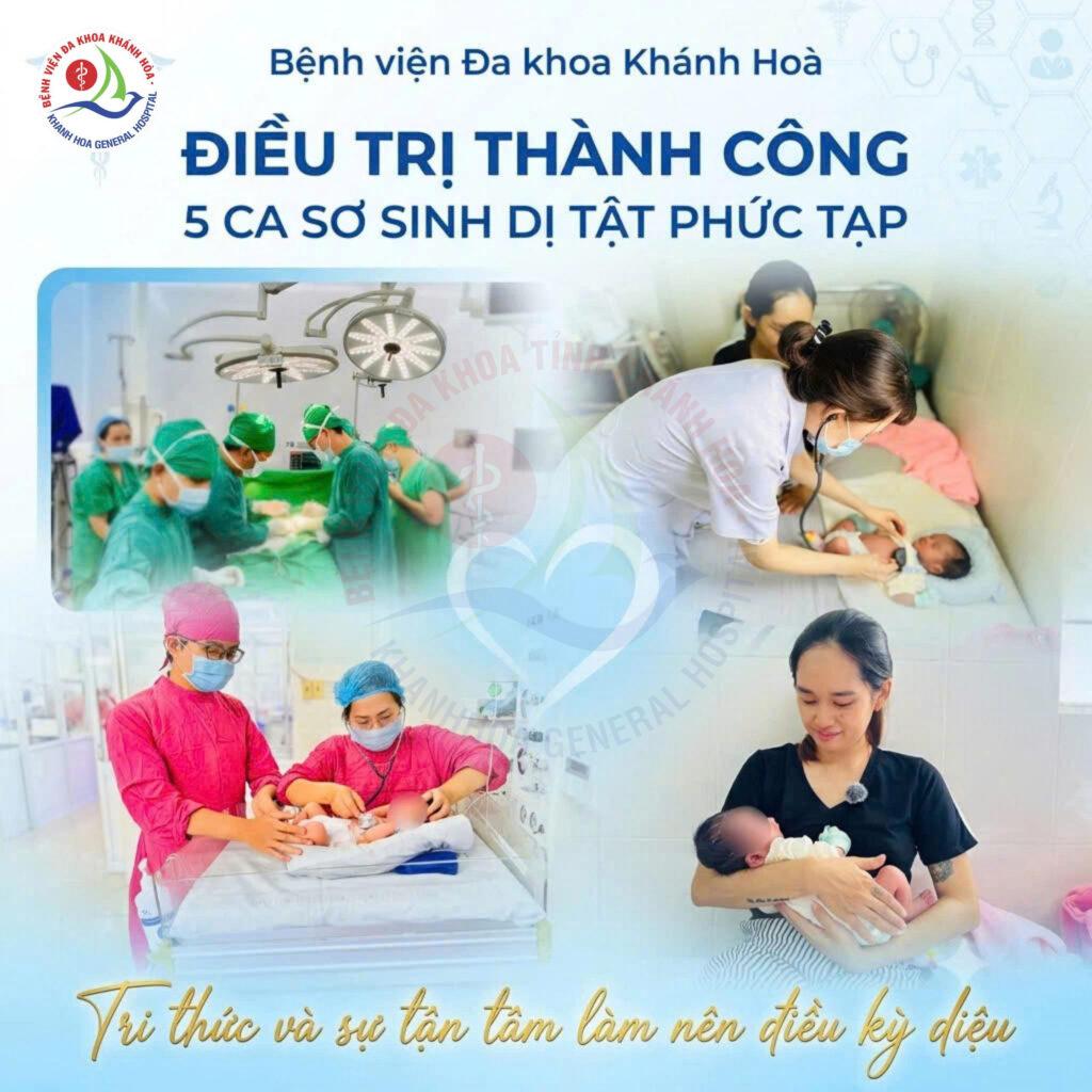 Sơ sinh dị tật phức tạp Dị tật bẩm sinh phẫu thuật sơ sinh teo thực quản thoát vị dây rốn BVĐK Khánh Hòa