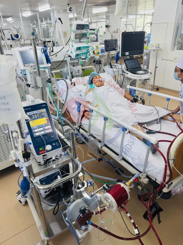 Kỹ thuật ECMO VA-ECMO ngộ độc Paracetamol Hồi sức tích cực chống độc Bệnh viện Đa khoa Khánh Hòa suy đa cơ quan